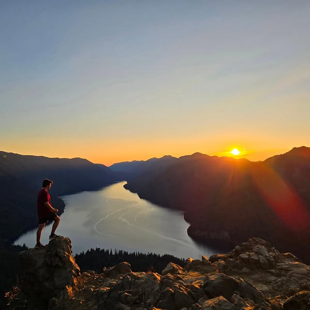 Me standing atop a rock in Olympic National Park